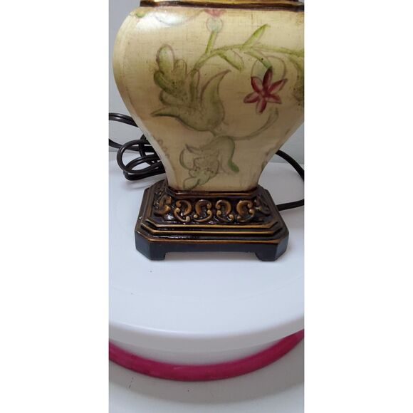 Oriental Small Lamp with Flowers and Stems and Leaves Circa 2010 - Picture 2 of 5